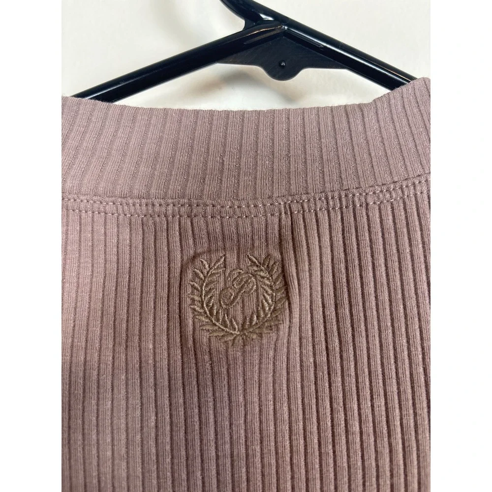 PINK Victoria's Secret Ribbed Long Sleeve Crew Neck Mini‎ Dress Mauve Size Large - Picture 4 of 5